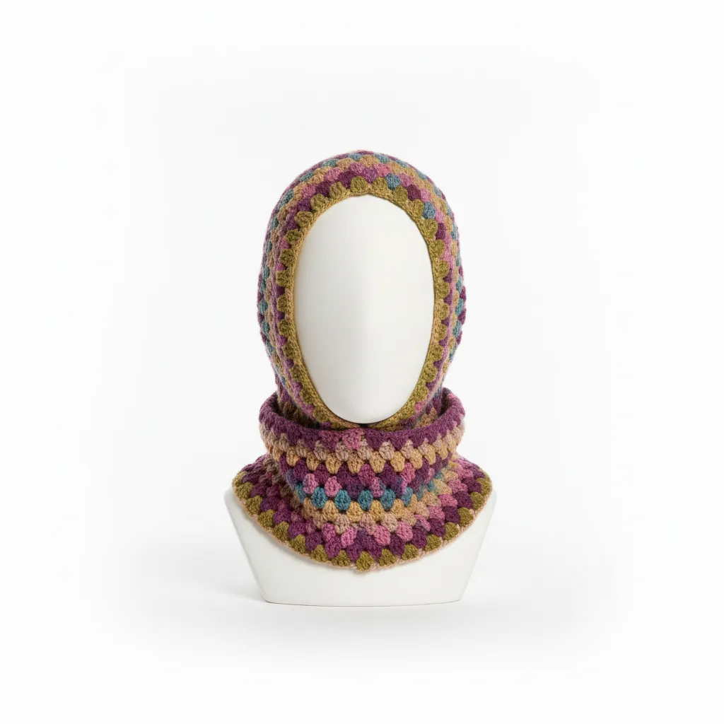 Renkli Örgü Bayan Balaklava - Çok Renkli, El Emeği Tasarım