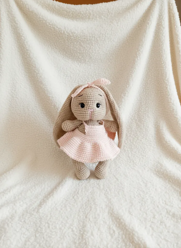 Örgü Oyuncak Elis Bebek Tavşan - Amigurumi Bebek - El Yapımı