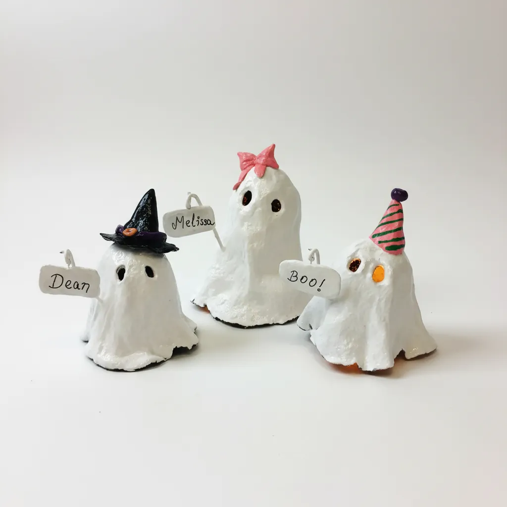 Kişiye özel isim taşıyan, ışıklı sevimli hayaletler, 3 adet