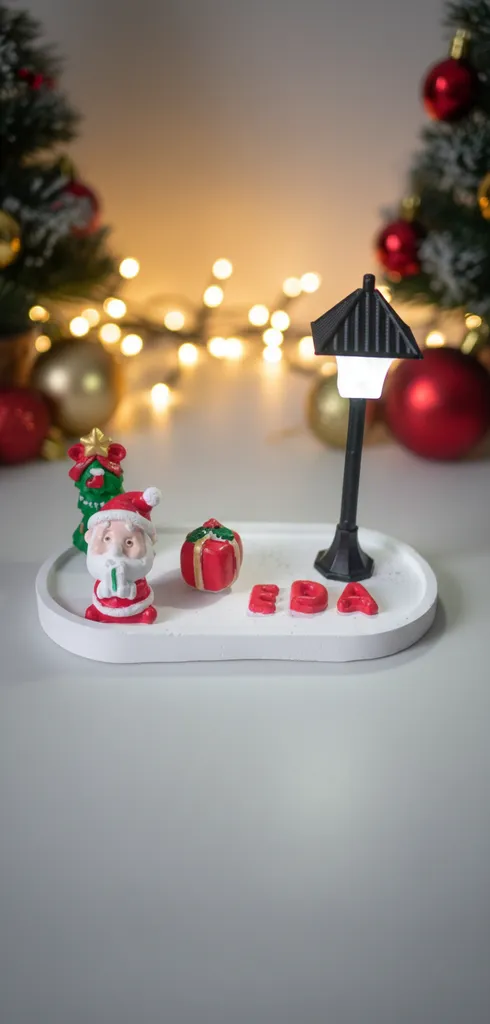 Kişiye Özel İsimli Yeni Yıl Lamba - Taş Tozu ve El Yapımı