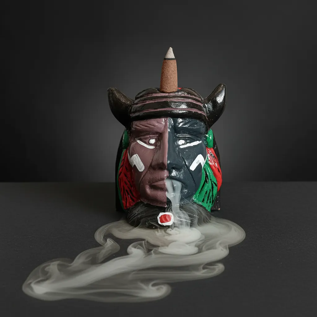 Polyester Taş Tozu Kızılderili Tasarımlı Geri Akış Tütsülük