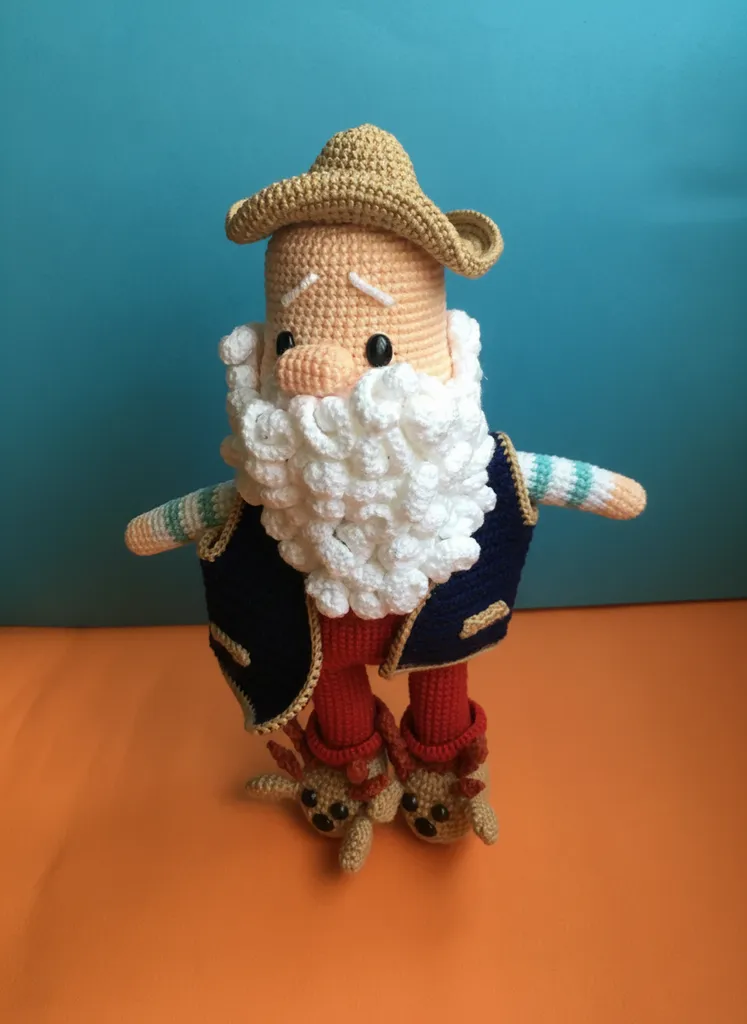 Örme Noel Baba Amigurumi Figür - 30 cm Boyunda El Emeği