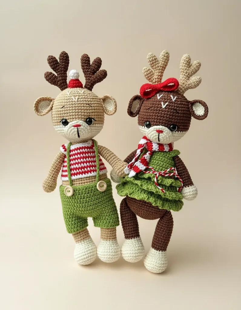 Amigurumi Christmas Reindeer Baby Toy - For Boys and Girls