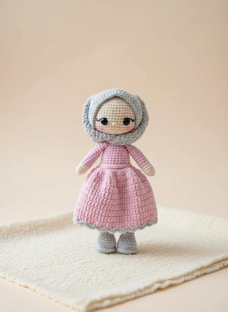 20 cm Amigurumi Muslim Doll - Handmade Crochet