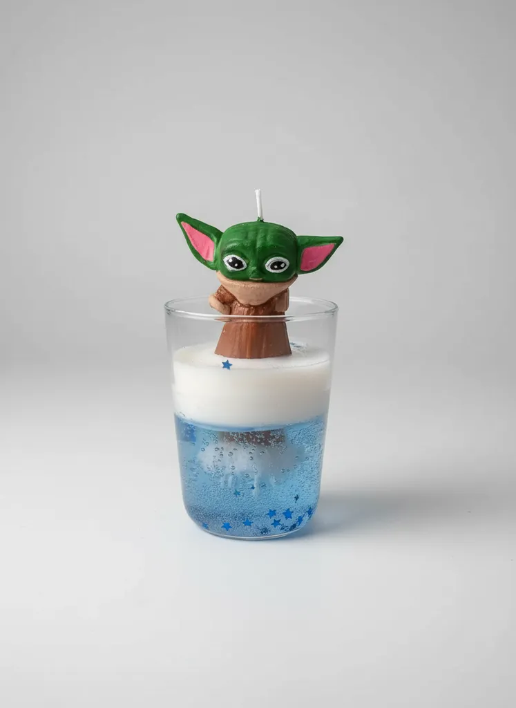 Star Wars Yoda Designed Soy and Gel Candle - Handmade