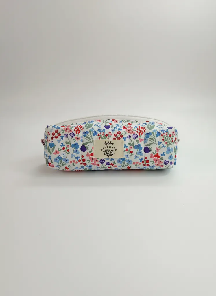 Çiçek Desenli Çok Amaçlı Kumaş Kalemlik - El Üretimi