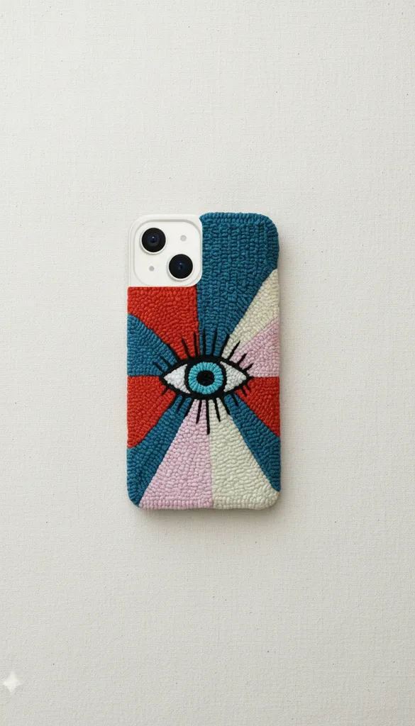 iPhone 15 Uyumlu Punch  Göz Desenli  Renkli Telefon Kılıfı