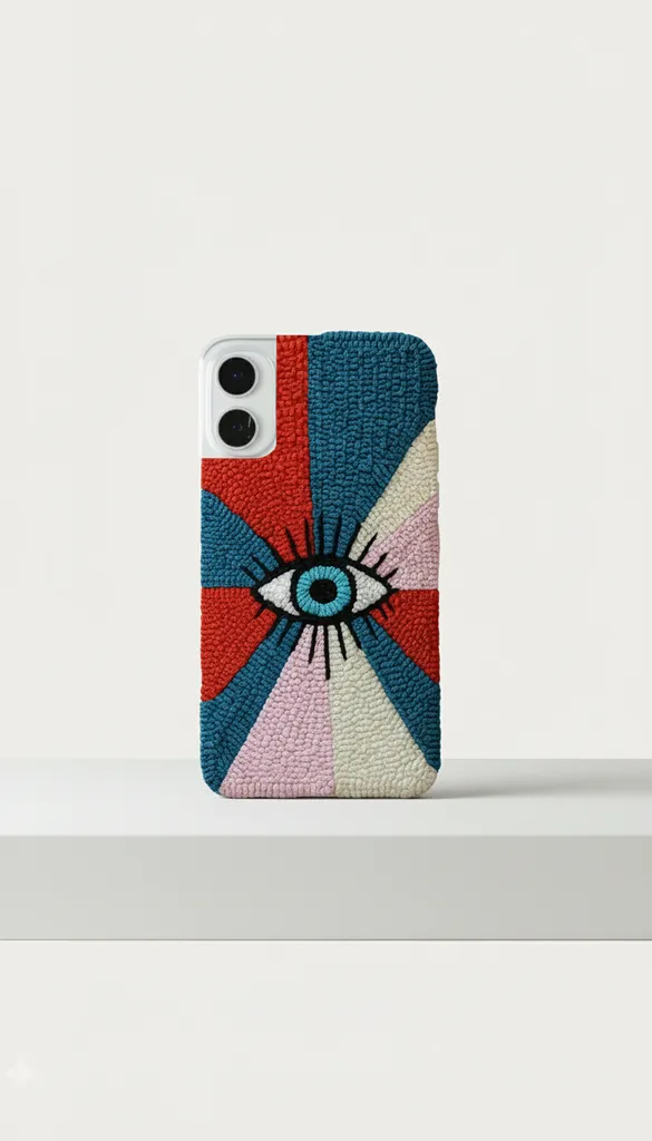 iPhone 16 Uyumlu Punch  Göz Desenli  Renkli Telefon Kılıfı