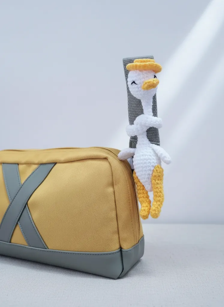 Sarı Çanta Aksesuarı Amigurumi Ördek Çanta Süsü Anahtarlık