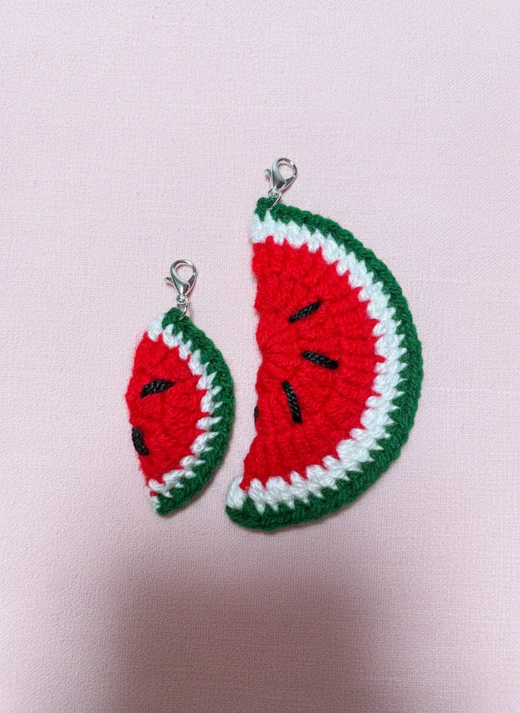 Örgü Karpuz Anahtarlık Seti - Anne & Yavru Kombinasyonu 🍉