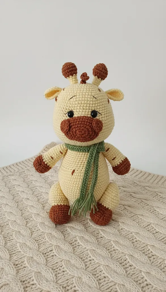 Sevimli Tombik Amigurumi Zürafa Oyuncak Bebek - El Emeği Örgü