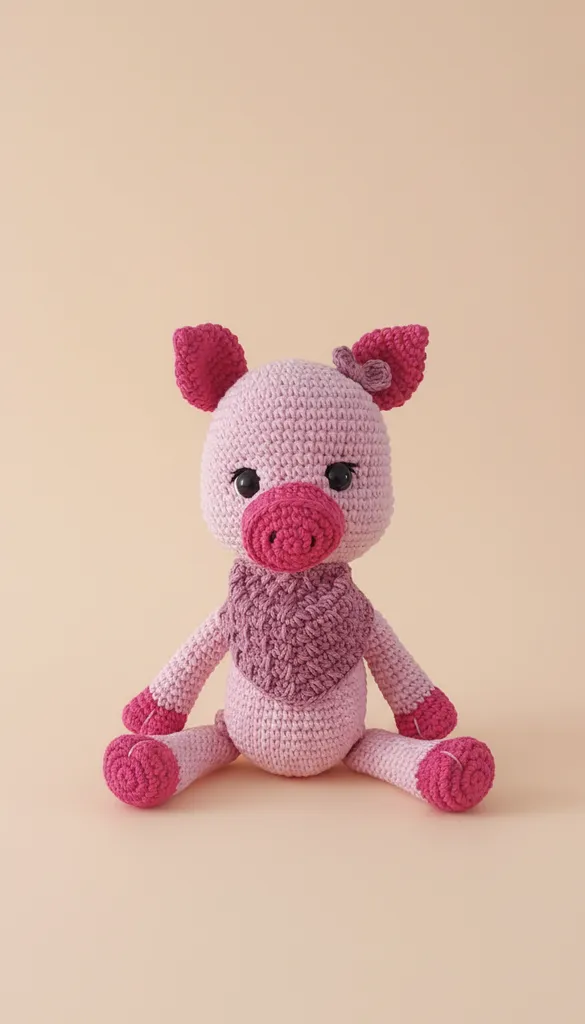 Pembe Amigurumi Piglet Oyuncak Bebek - El Emeği Örgü