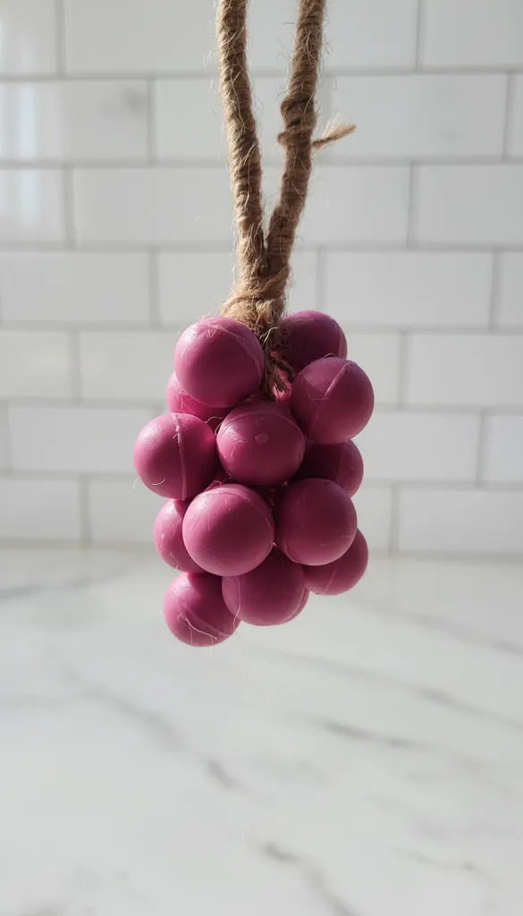 Mor Salkım Şeklinde Kokulu Dekoratif Sabun - El Yapımı