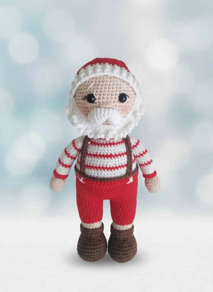 Sevimli Amigurumi Noel Baba Bebek - El Yapımı Yılbaşı Hediyesi