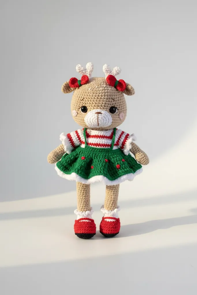 Örgü Geyik Bebek - Yılbaşı Konseptli Amigurumi Oyuncak - El Emeği