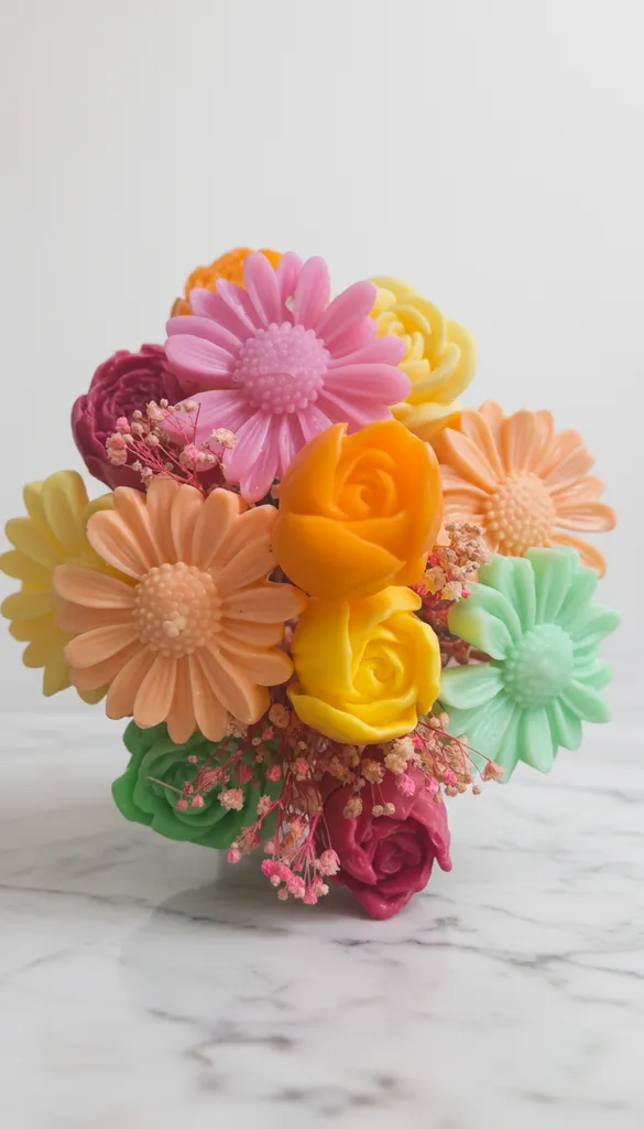 Renkli Sabun Buketi - Öğretmenler Günü, Doğum Günü Hediyesi