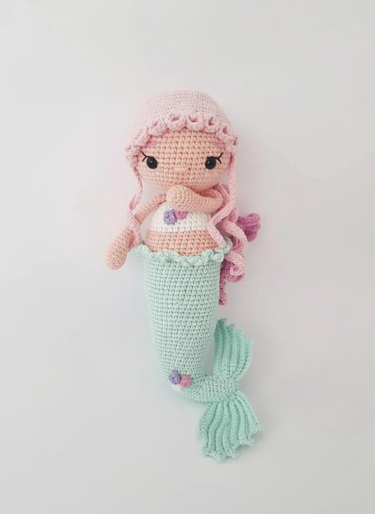 Örme Amigurumi Deniz Kızı Oyuncak Bebek - El Yapımı Hediyelik