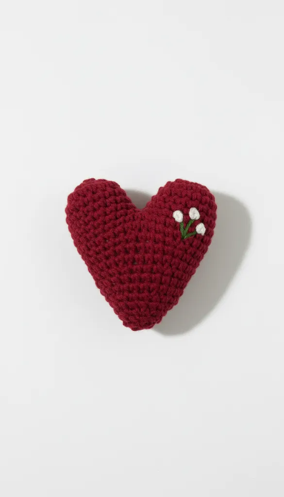 El Örgüsü Kalp Anahtarlık – Kırmızı & Pembe Renk Seçenekli