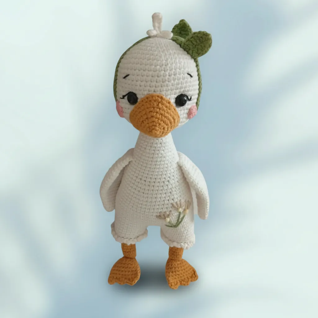 Örgü Oyuncak Kaz Bebek - Amigurumi Sevimli Beyaz Hediyelik