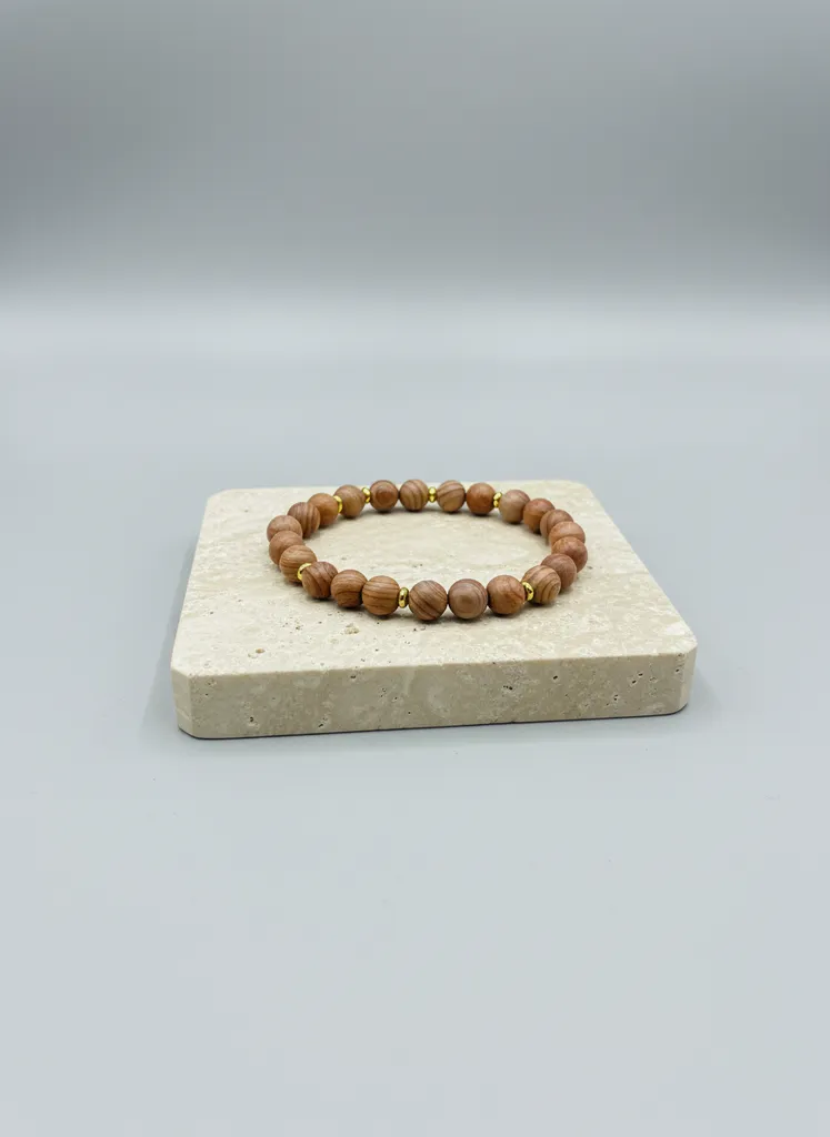 Doğal - Fosil Agat Taşlı ve Altın Detaylı