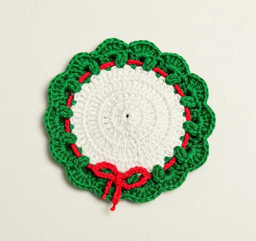 Örgü Yılbaşı Temalı Tabak Altlığı - 6'lı Set - El Emeği