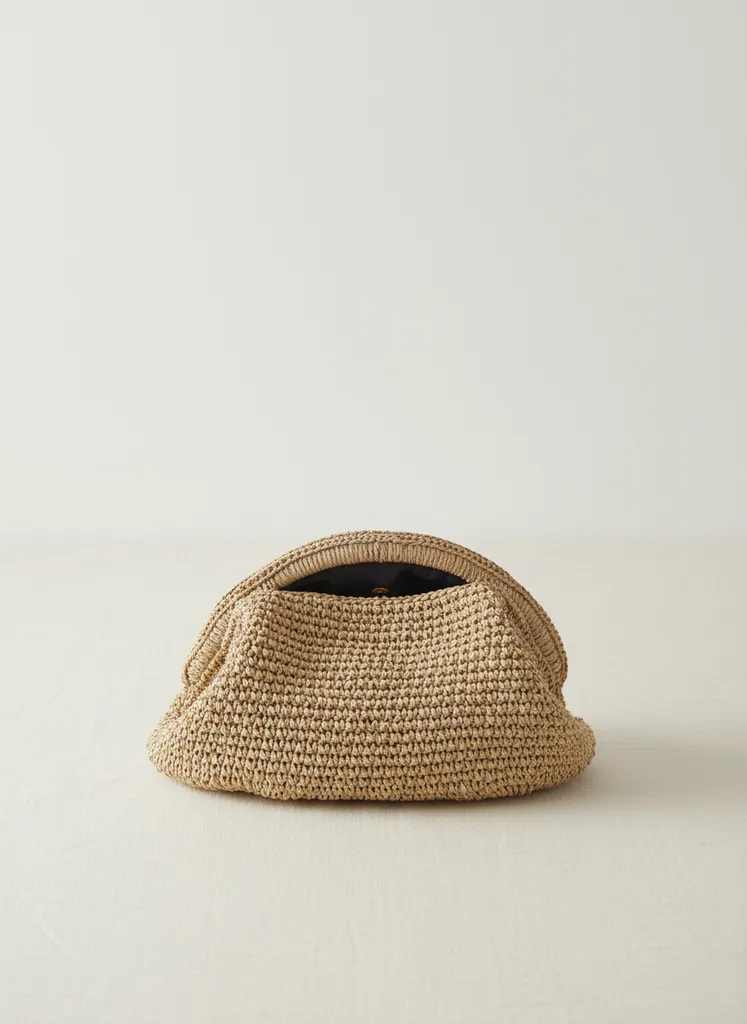 Hasır Örgü Omuz Çantası - Doğal ve Şık Tasarım - El Emeği