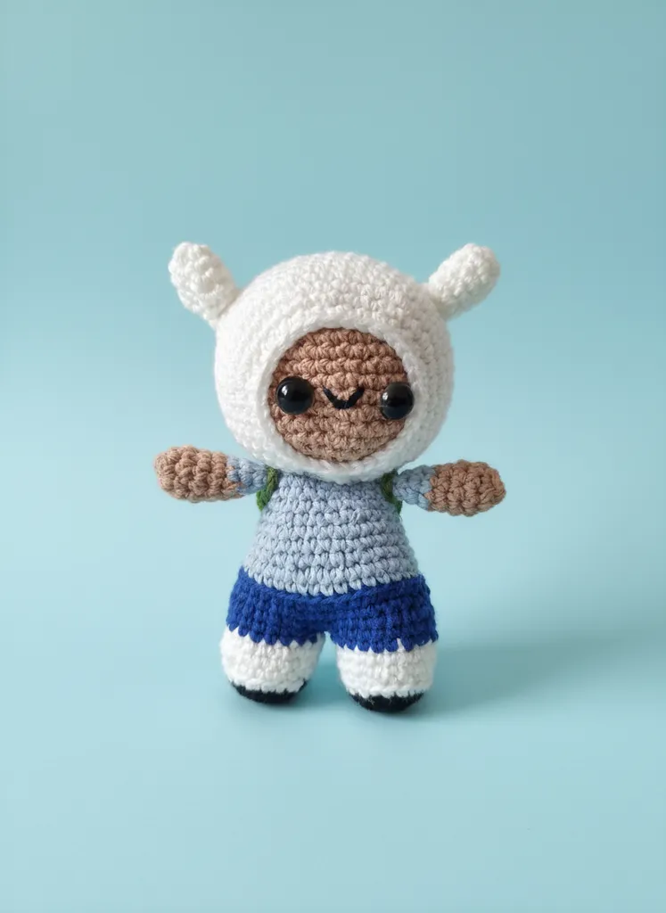 Adventure Time Finn Amigurumi Oyuncak Bebek - El Örgüsü Hediye