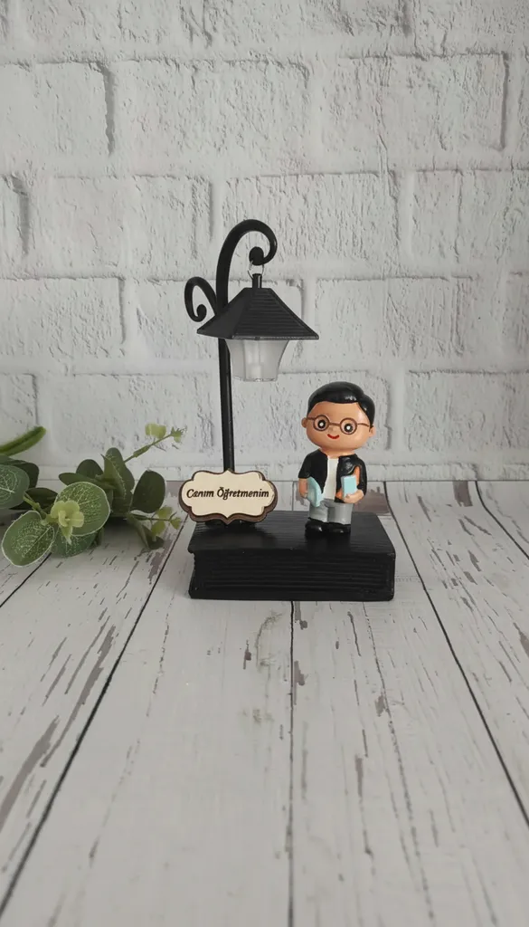 Öğretmenler Günü Hediyesi Kitap Lamba - El Emeği Dekoratif Obje