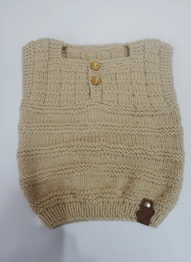 Bej Renkli Örgü Erkek Bebek Süveter - 6 Ay - 1 Yaş