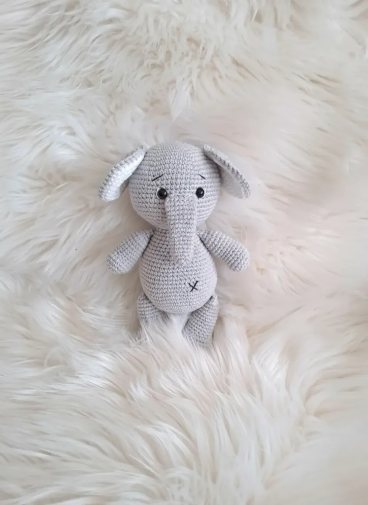 Gri Amigurumi Oyuncak Fil Bebek Hediyesi - El Emeği