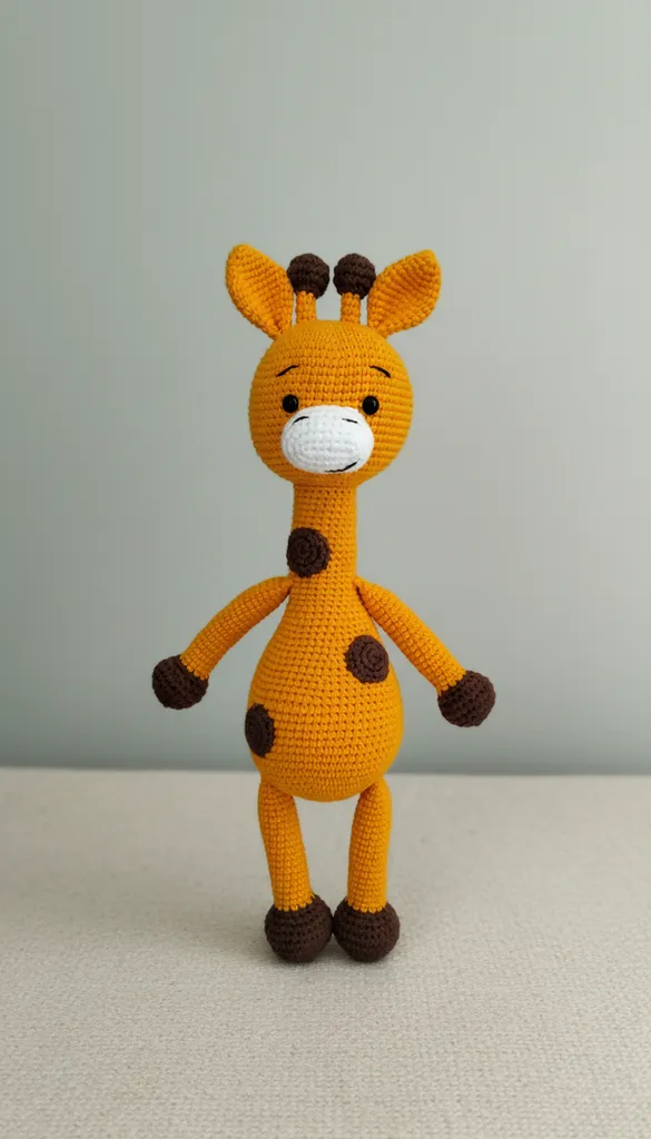 Sarı Zürafa Amigurumi Oyuncak - Çocuk Odası Dekorasyonu - El Emeği