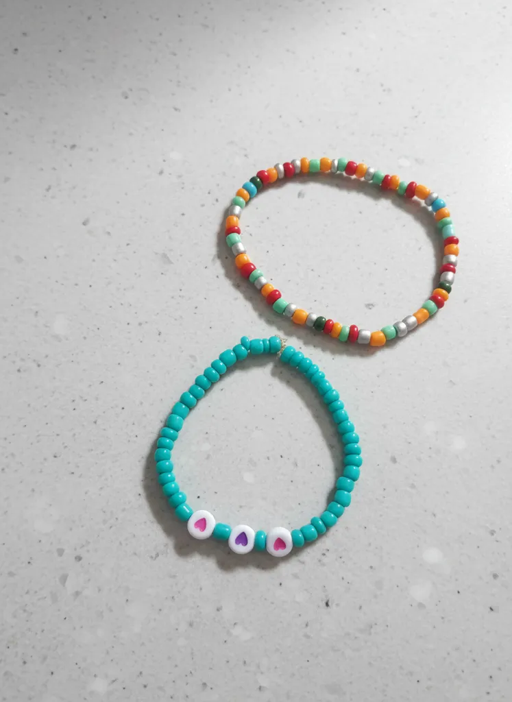 Boncuk Bileklik Seti - Renkli ve Turkuaz - El Yapımı