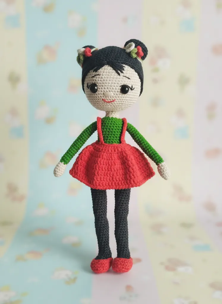 Amigurumi Balerin Bebek - Özel Tasarım Örgü Oyuncak Bebek 30 cm