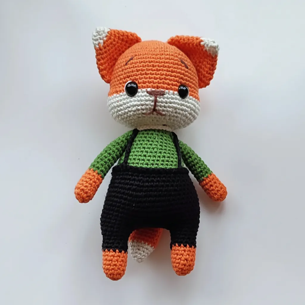 Amigurumi Sevimli Tilki – El Yapımı Örgü Oyuncak Bebek - Byminika
