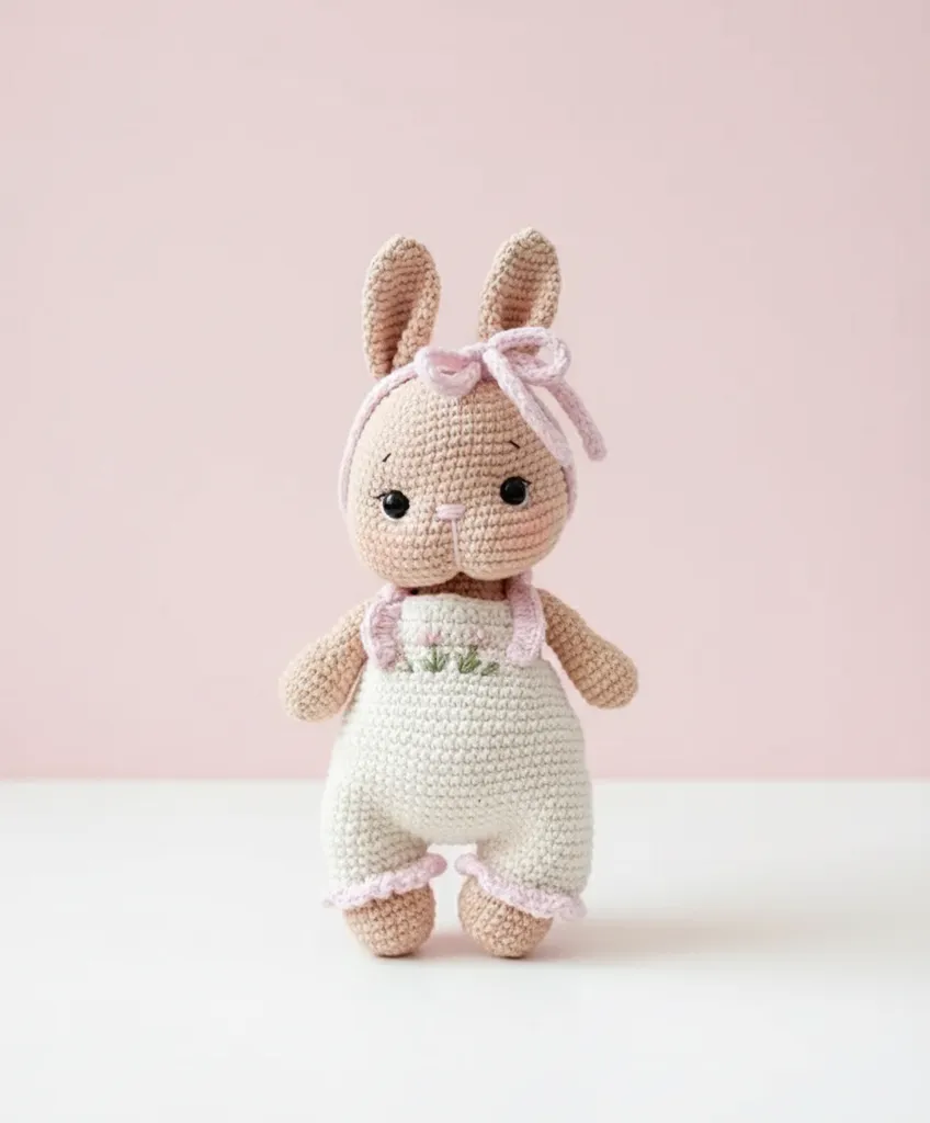 Sevimli Amigurumi Tavşan Bebek Oyuncak - El Örgüsü, Organik