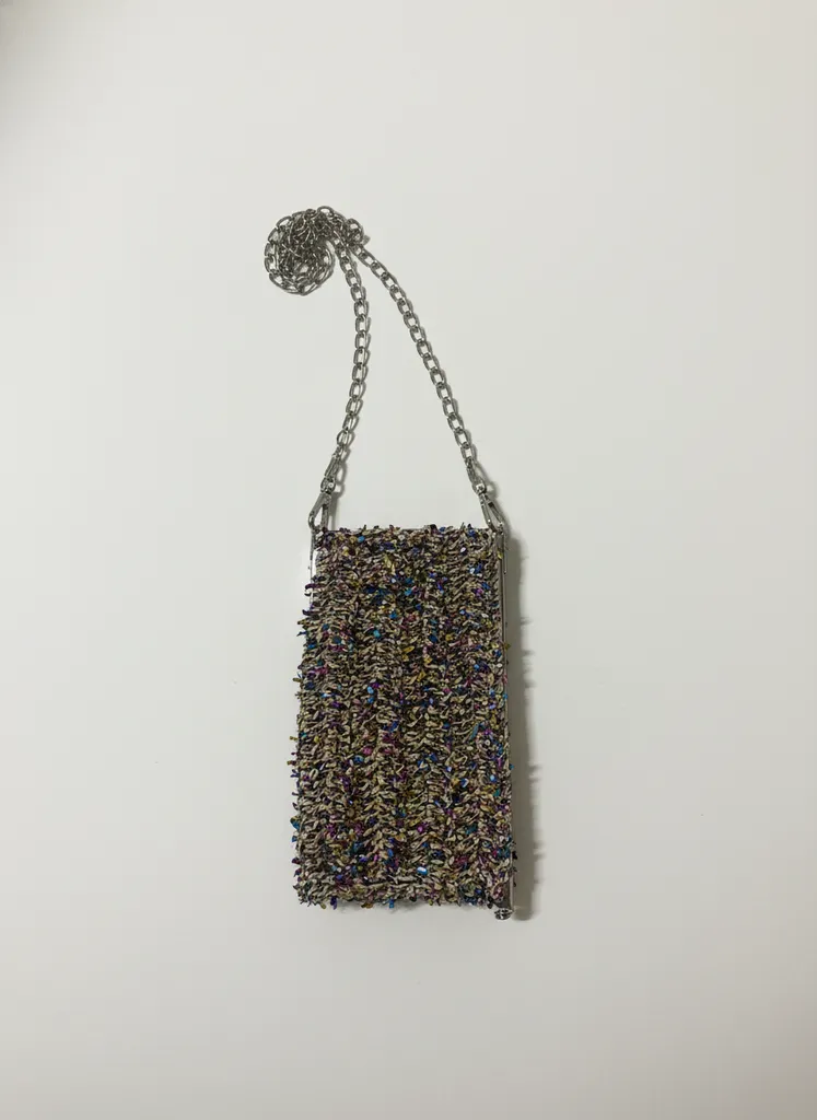 El Örgüsü Kağıt Renkli Konfeti İp,Mini Çanta,Telefon Çantası