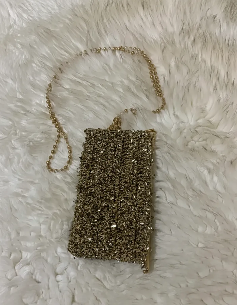 Kağıt İp Örgü Mini Telefon Çantası - El Emeği Göz Nuru