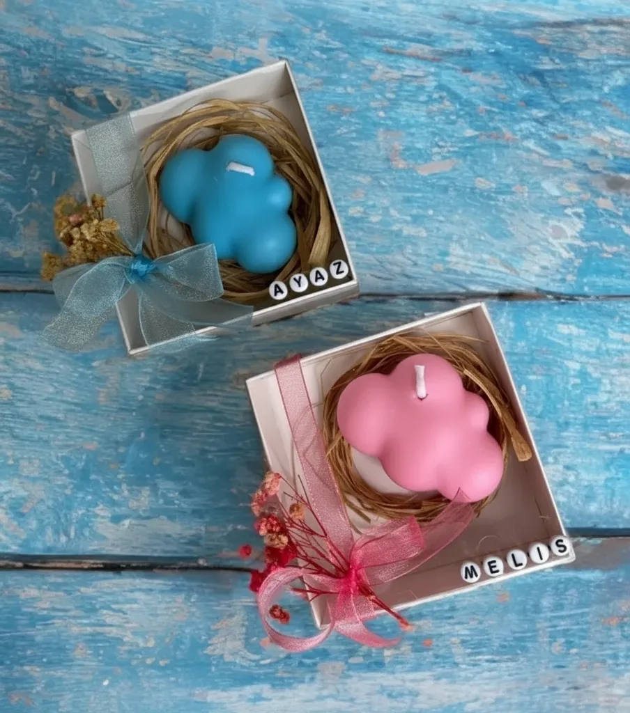 Pofuduk Bulut Hediyelik Mum %100 Soyawax Doğal Mum - 15 Adet