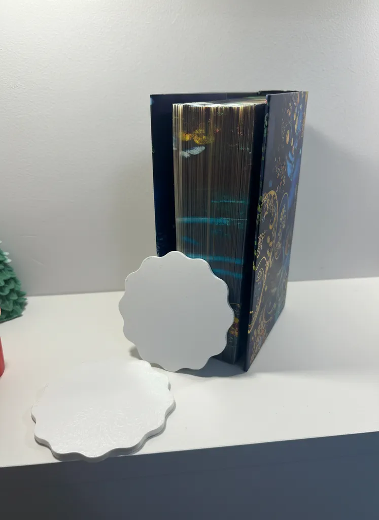 Sedef Beyaz Taş Tozu 6'lı Bardak Altlığı - El Yapımı