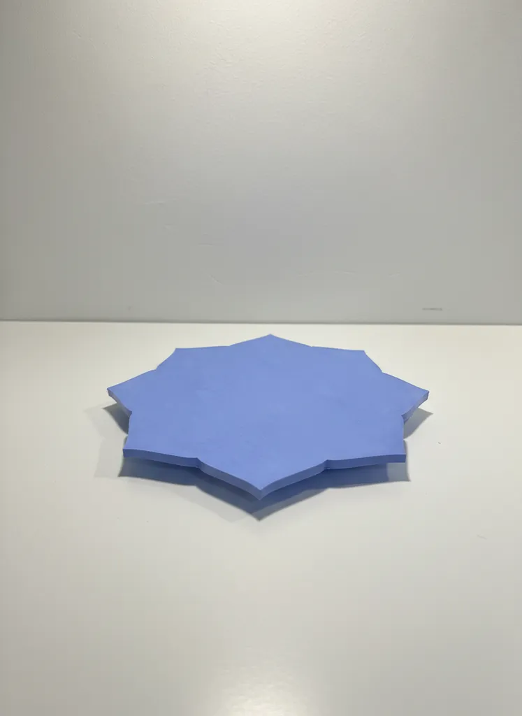 Sedef Mavi Taş Tozu Tabak Formunda Dekoratif Obje - El Yapımı