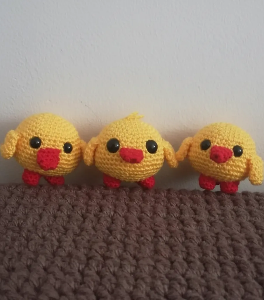 Sarı Örgü Civciv Amigurumi Oyuncak - Minik Civciv Kardeşler