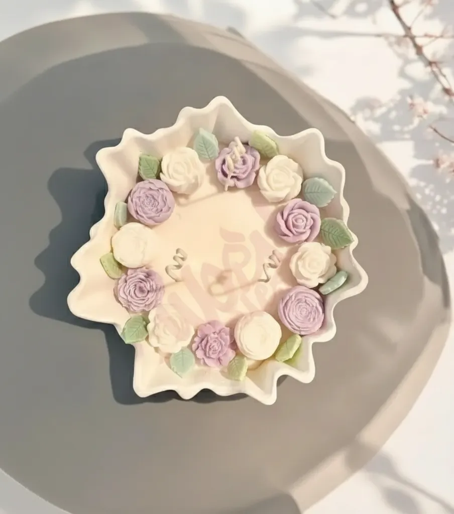 Çiçek Tacı Tasarım Soyawax Mum - El Yapımı Doğal Aromatik Mum