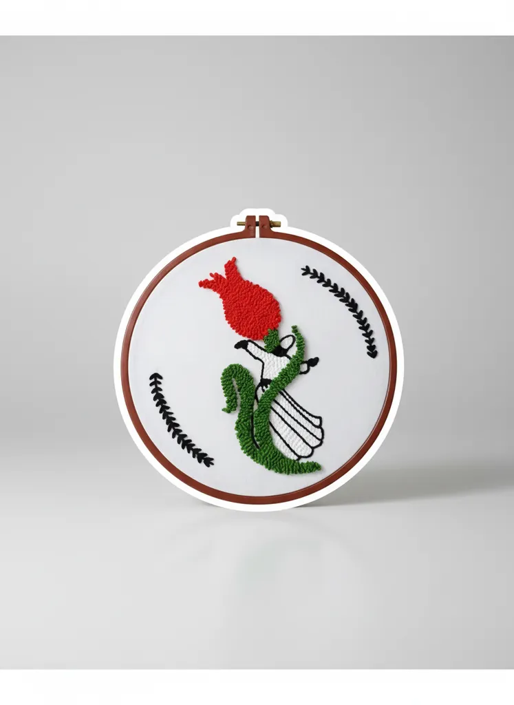 Punch Nakışlı Mevlana Desenli Dekoratif Pano - El Emeği Hediyelik