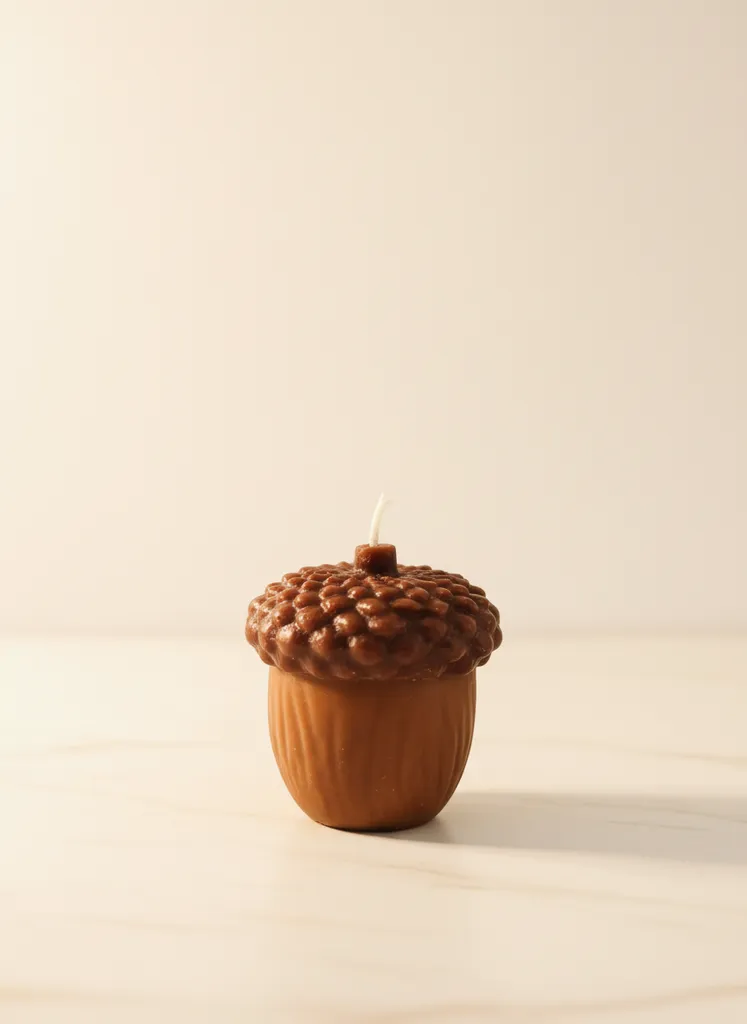 Kahverengi Palamut Mum - Çikolata Kokulu Dekoratif Mum 7x7 cm