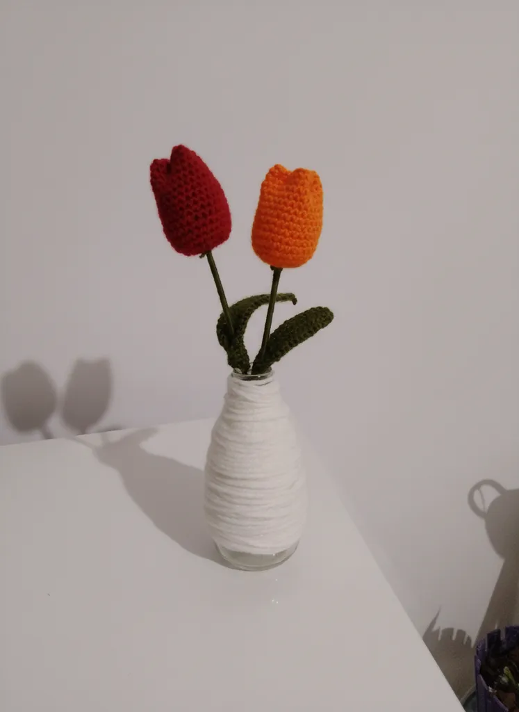 Örgü Laleler Buketi - Dekoratif El Yapımı Hediyelik Çiçek