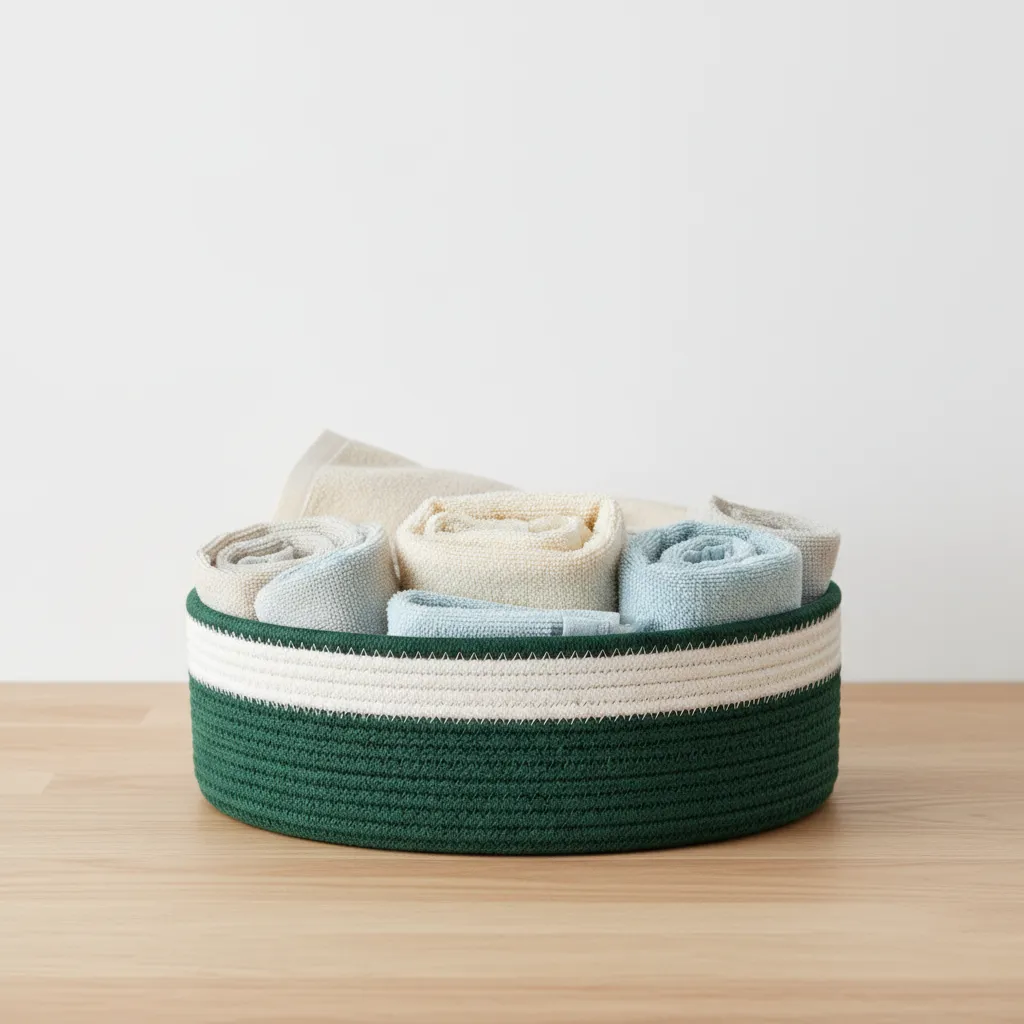 Kordon İpli Çok Amaçlı Sepet - Banyo, Mutfak, Yatak Odası