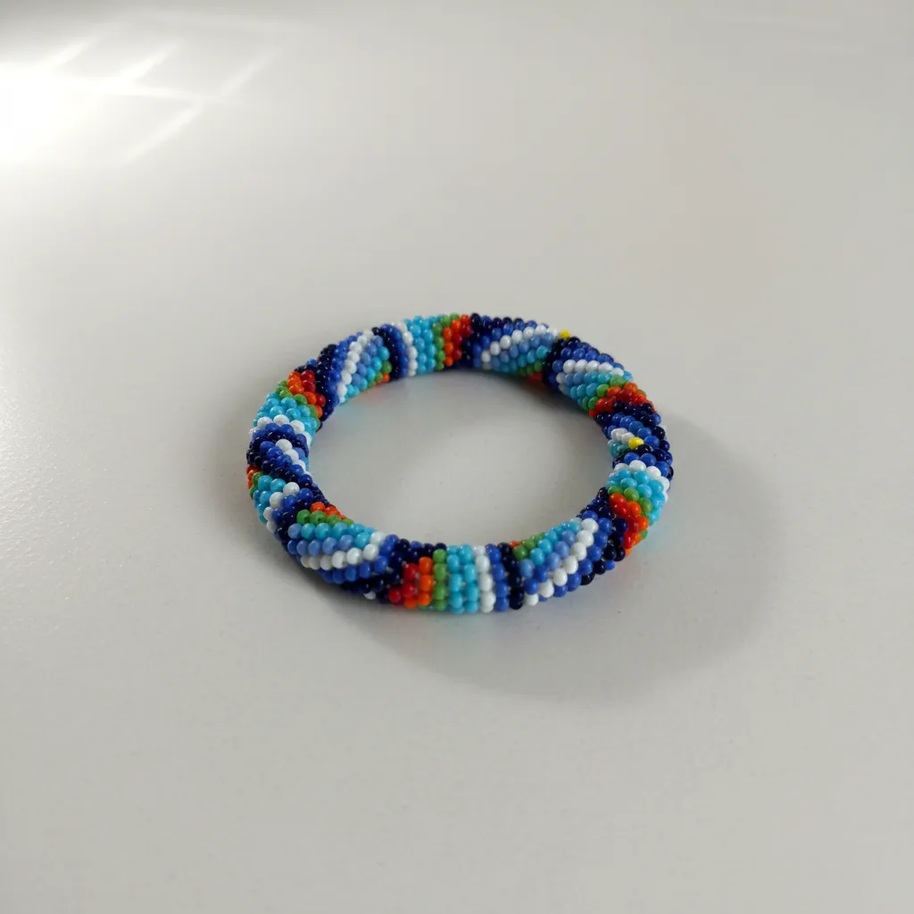 Boncuklu Çocuk Bileklik - Renkli Hapishane İşi El Yapımı