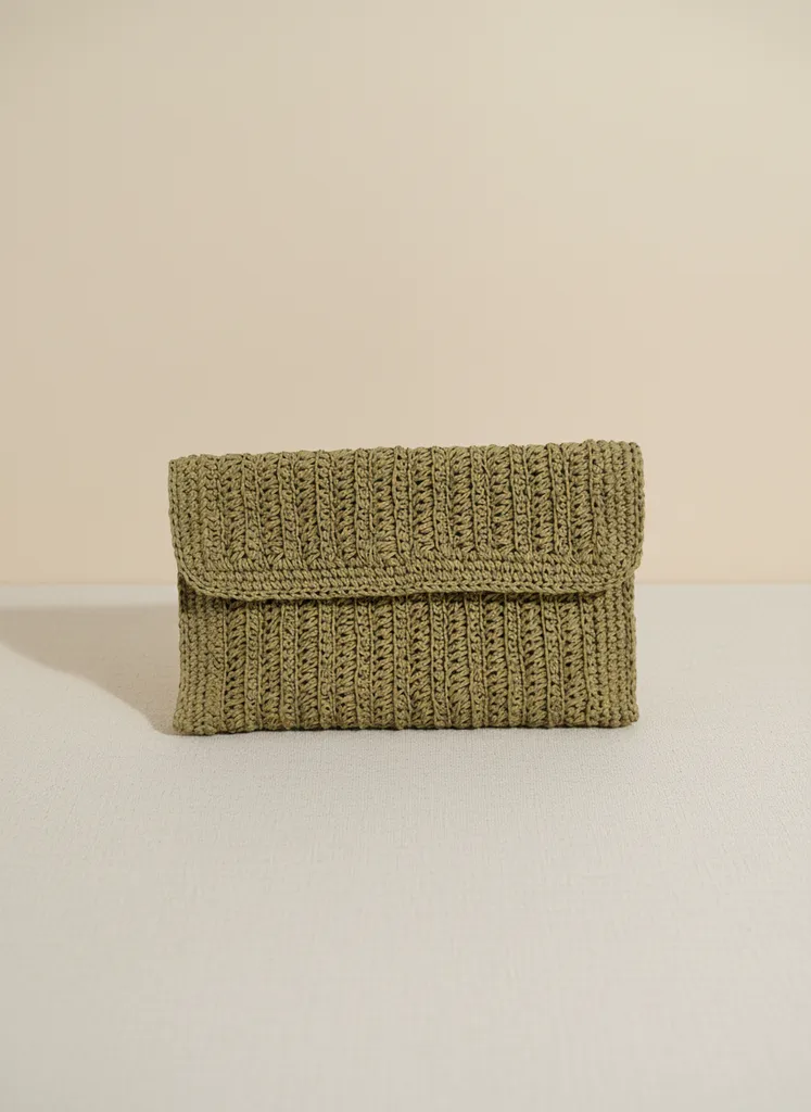 Örgü Kağıt İp Mıknatıslı Kadın Cüzdanı - El Emeği