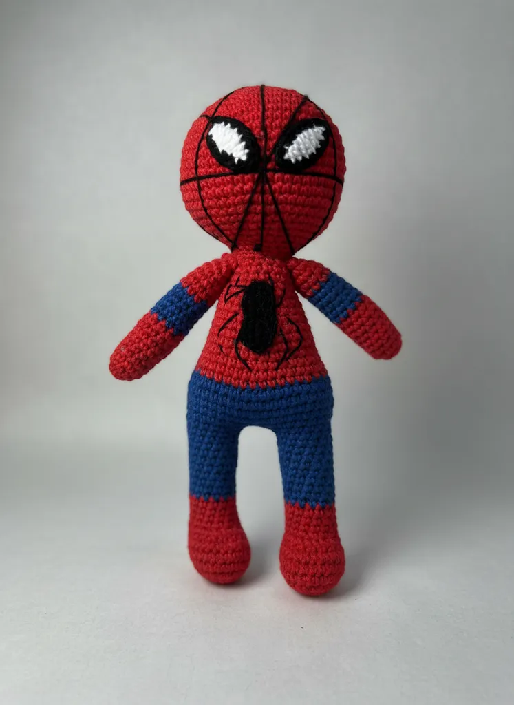 Örümcek Adam Amigurumi Oyuncak Bebek - Mini Boy - El Emeği