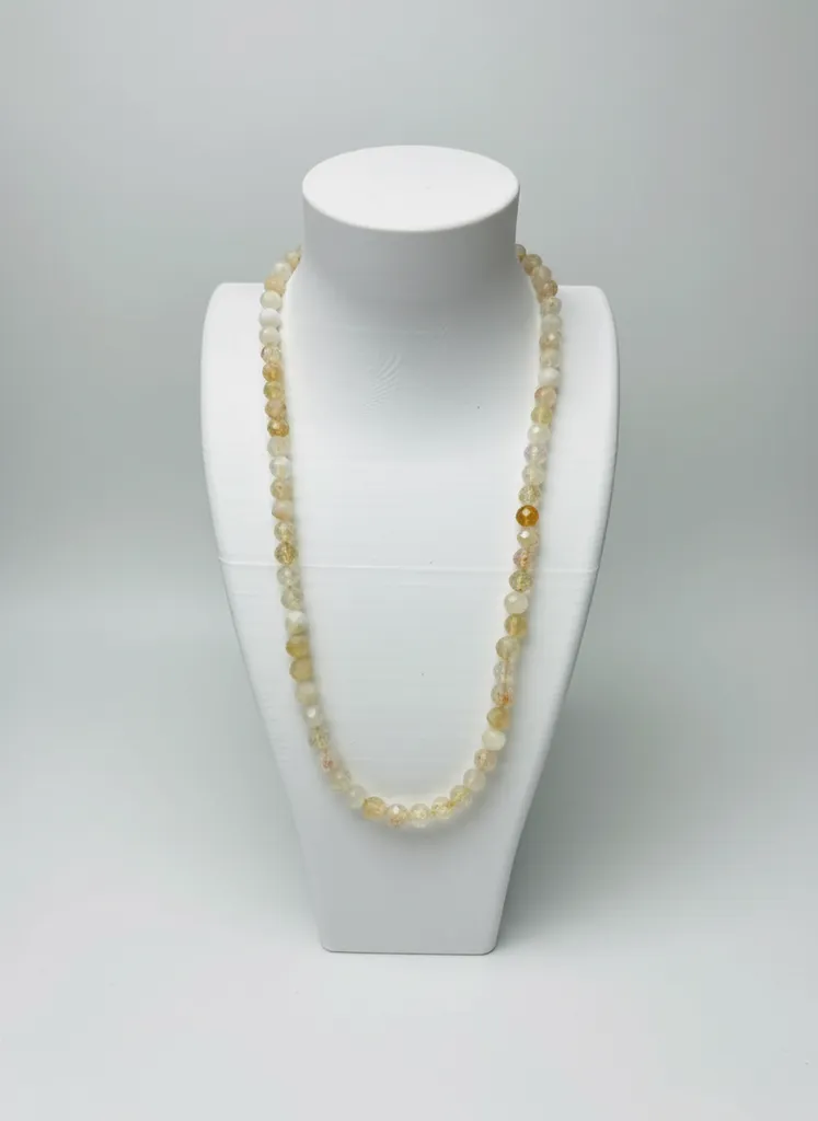 Doğal Taşlı Sitrin Kolye - Sarı Tonlarında Şifa Enerjisi